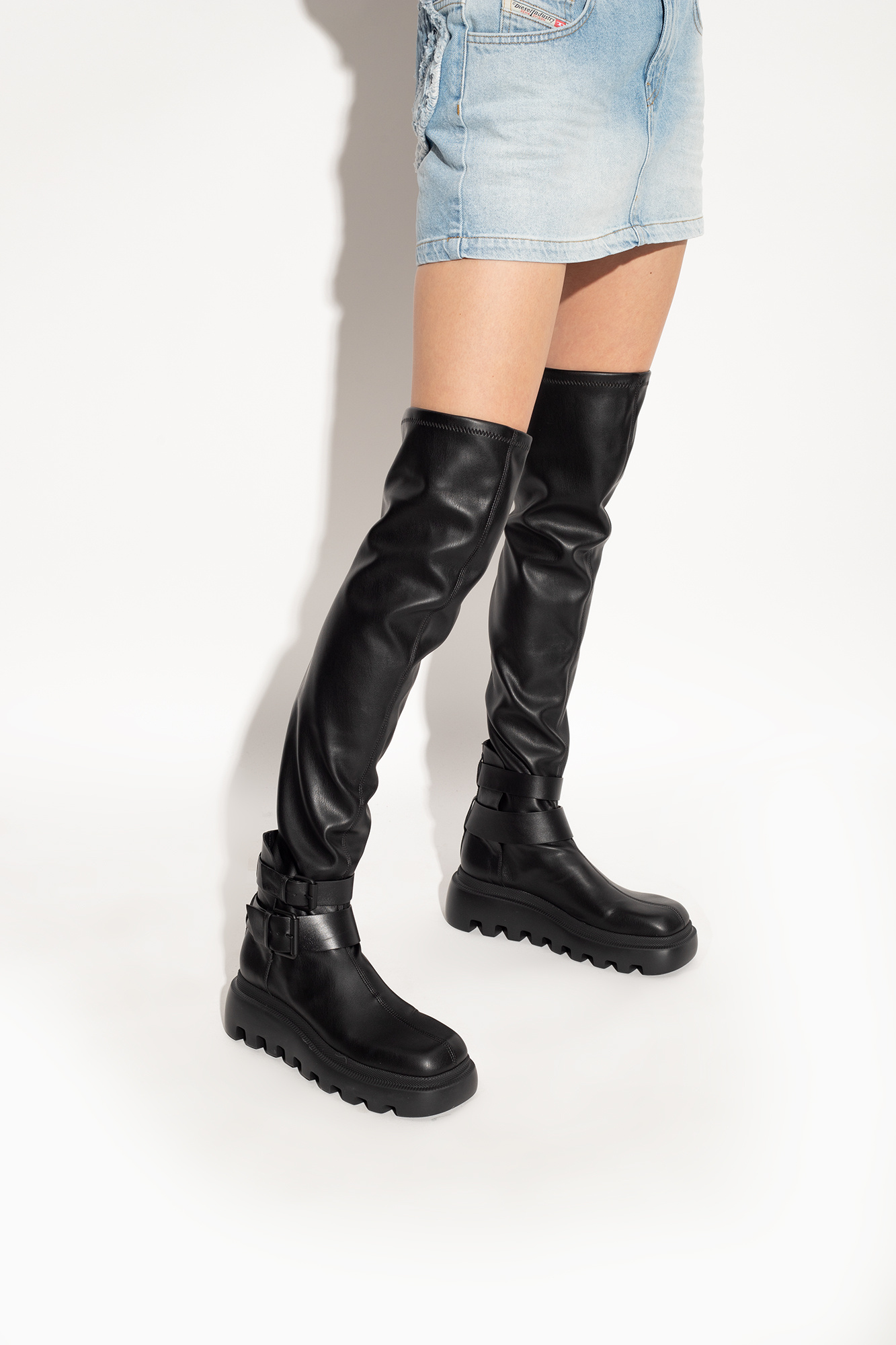 Caterpillar knee hot sale high boots